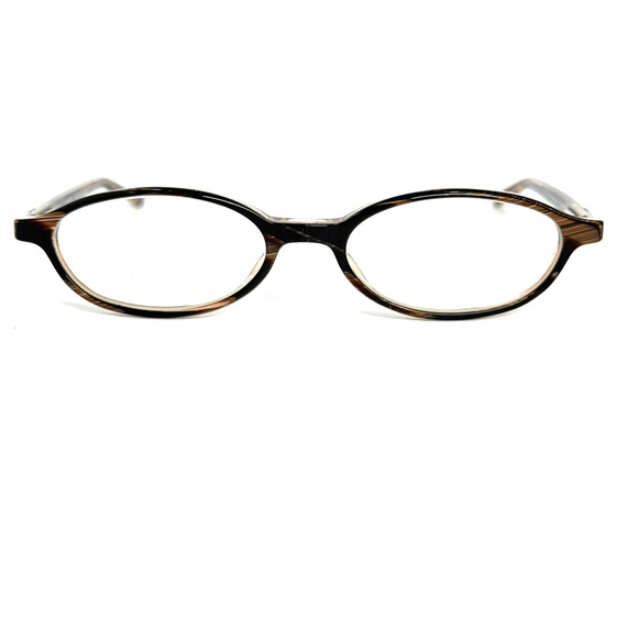Valentino 5216 685 Striped Brown Oval Eyeglasses Frames 48-16 135 Italy H18055 - Picture 1 of 7